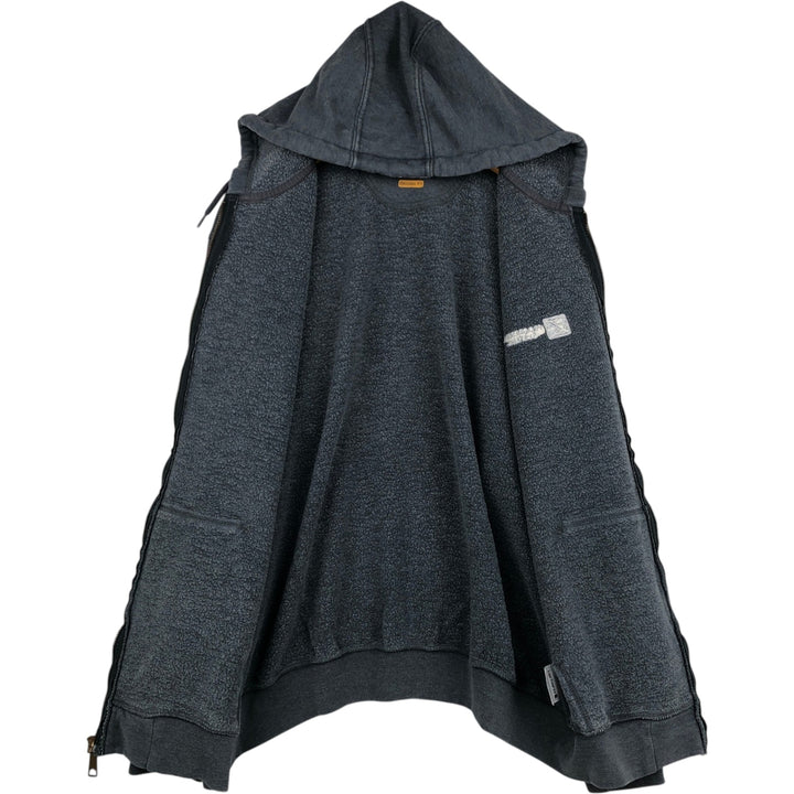Carhartt ORIGINAL FIT Sweat Full Zip Hoodie, Men's L size cotton Charcoal Vintage Second Hand