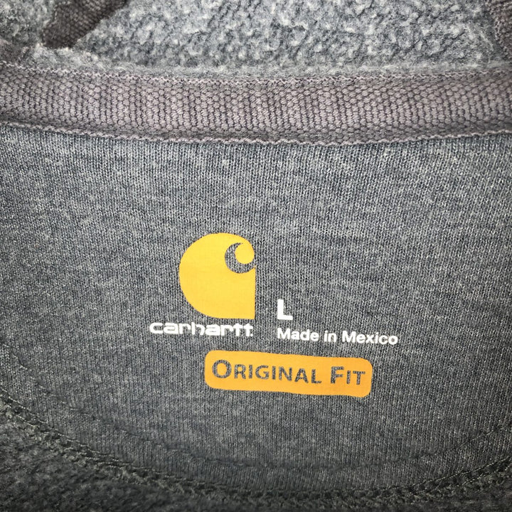 Carhartt ORIGINAL FIT Sweat Full Zip Hoodie, Men's L size cotton Charcoal Vintage Second Hand
