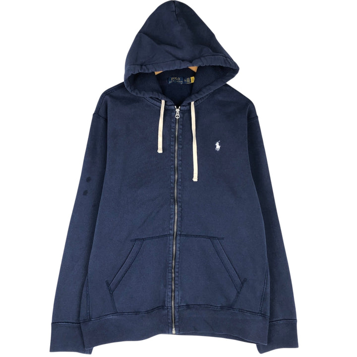 Ralph Lauren POLO RALPH LAUREN Sweat Full Zip Hoodie Men's XL cotton navy blue type Vintage Second Hand