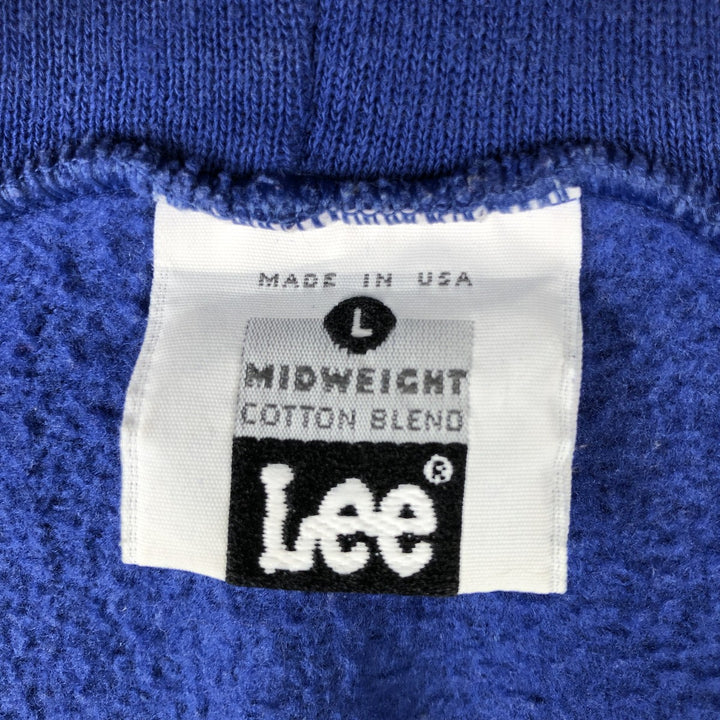 Vintage Lee full-zip sweatshirt from the 90'S to 00s, made in the USA, size L. cotton blue type Vintage Second Hand