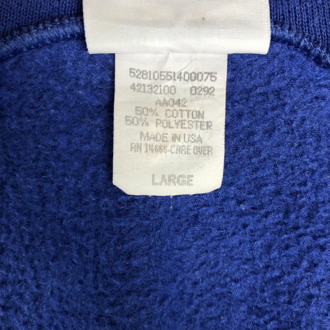 Vintage Lee full-zip sweatshirt from the 90'S to 00s, made in the USA, size L. cotton blue type Vintage Second Hand