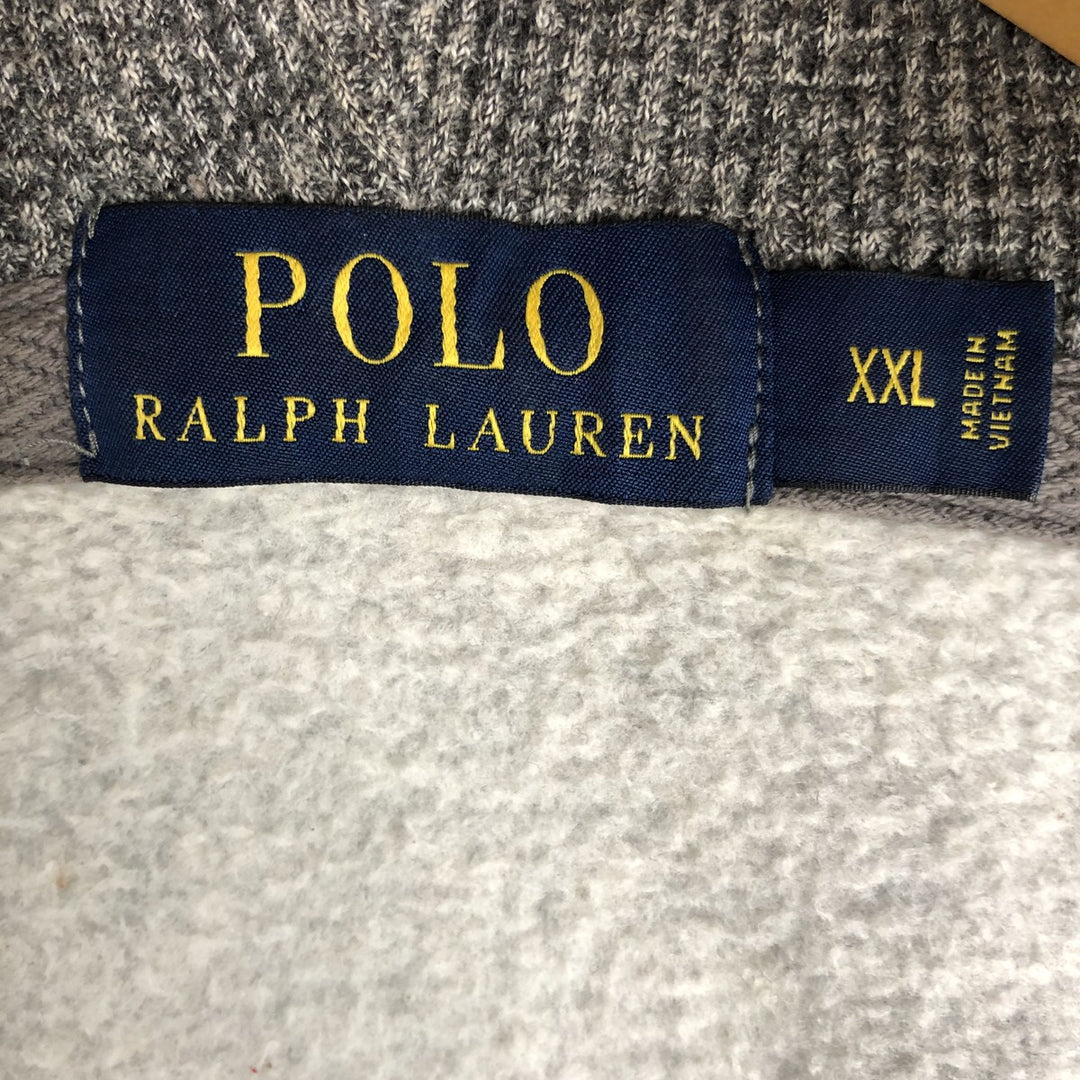 Ralph Lauren POLO RALPH LAUREN Sweat Full Zip Hoodie Men's XXL cotton gray type Vintage Second Hand