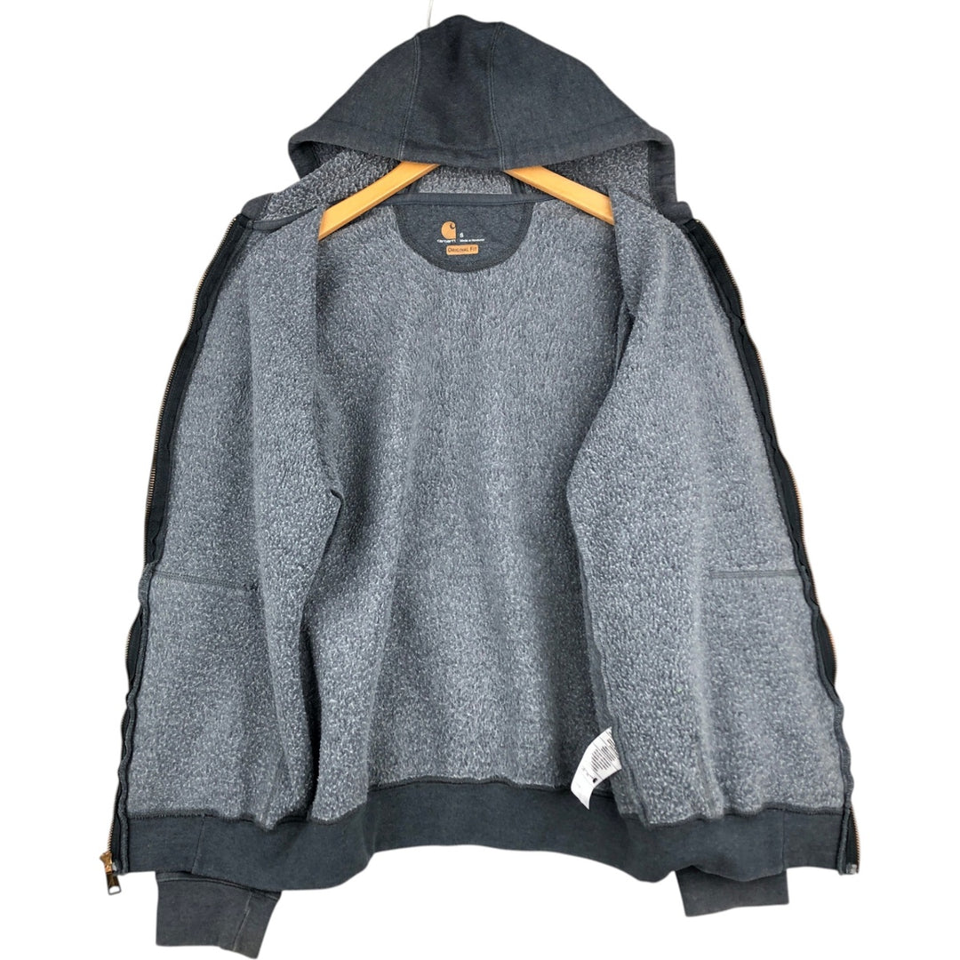 Carhartt Original Fit Full-Zip Sweatshirt Hoodie, Men's Size Small cotton gray type Vintage Second Hand