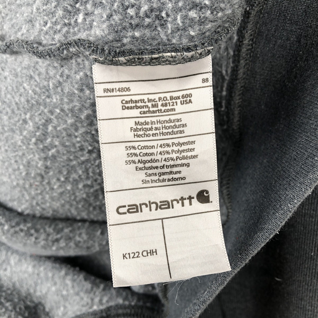 Carhartt Original Fit Full-Zip Sweatshirt Hoodie, Men's Size Small cotton gray type Vintage Second Hand