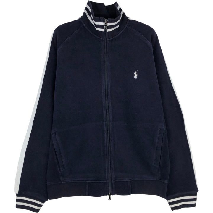 Ralph Lauren POLO by Ralph Lauren full zip sweatshirt, men's size M cotton navy blue type Vintage Second Hand