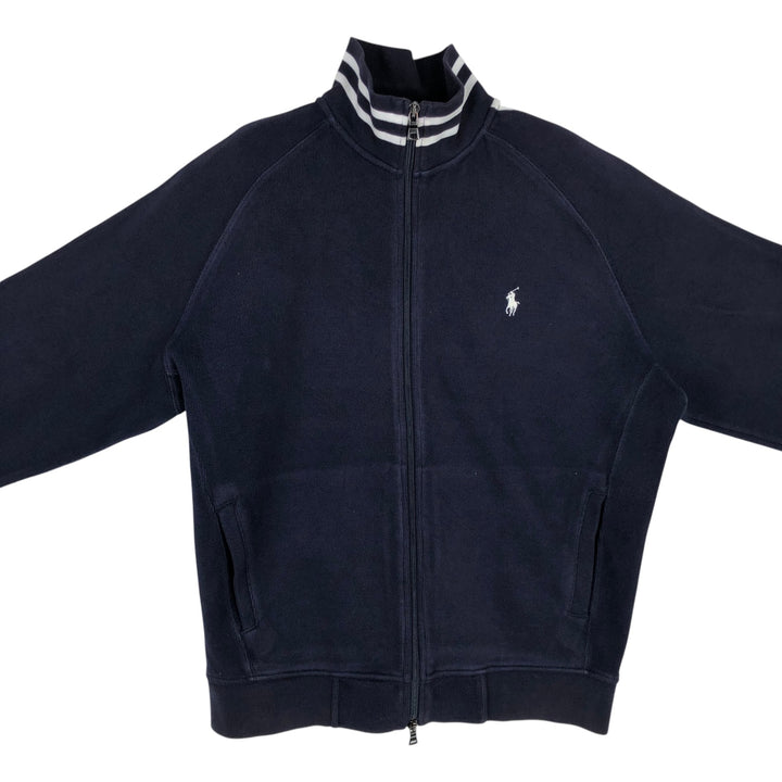Ralph Lauren POLO by Ralph Lauren full zip sweatshirt, men's size M cotton navy blue type Vintage Second Hand