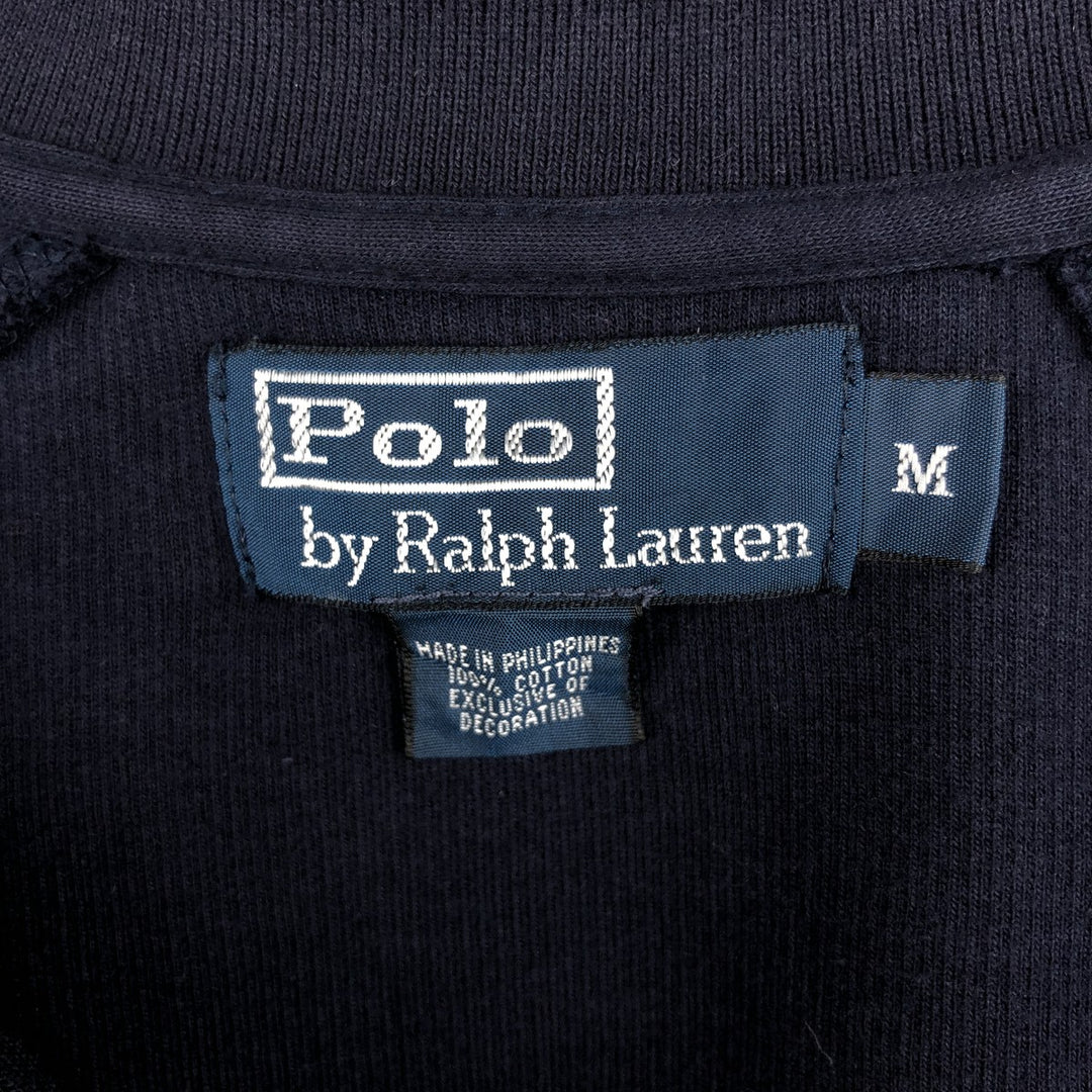 Ralph Lauren POLO by Ralph Lauren full zip sweatshirt, men's size M cotton navy blue type Vintage Second Hand