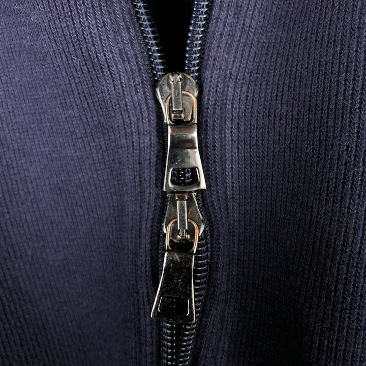 Ralph Lauren POLO by Ralph Lauren full zip sweatshirt, men's size M cotton navy blue type Vintage Second Hand