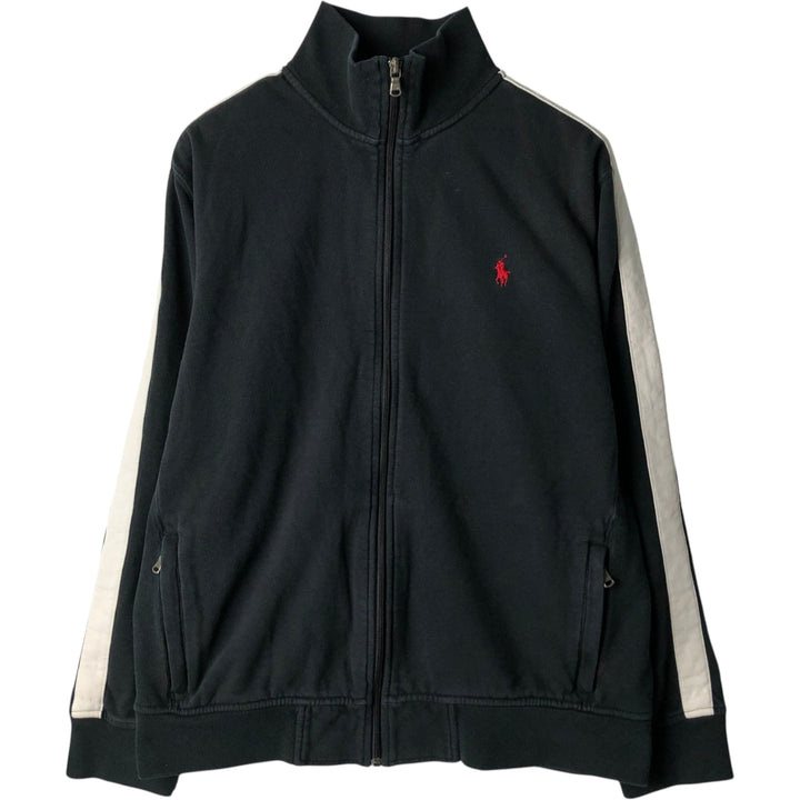 Ralph Lauren POLO by Ralph Lauren full zip sweatshirt, men's size L cotton black type Vintage Second Hand
