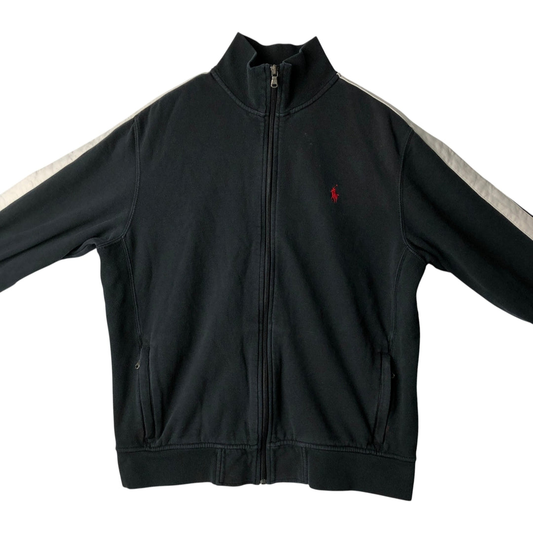 Ralph Lauren POLO by Ralph Lauren full zip sweatshirt, men's size L cotton black type Vintage Second Hand