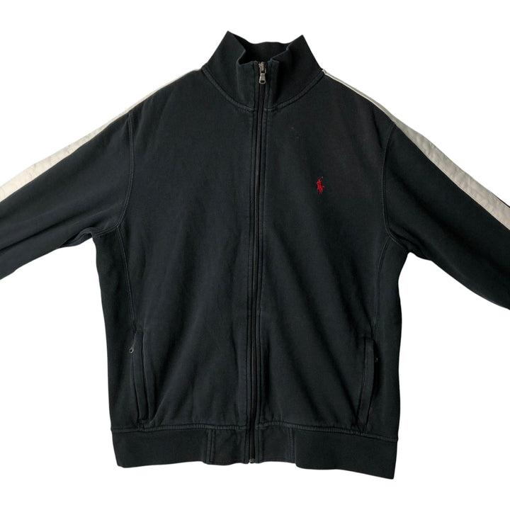 Ralph Lauren POLO by Ralph Lauren full zip sweatshirt, men's size L cotton black type Vintage Second Hand