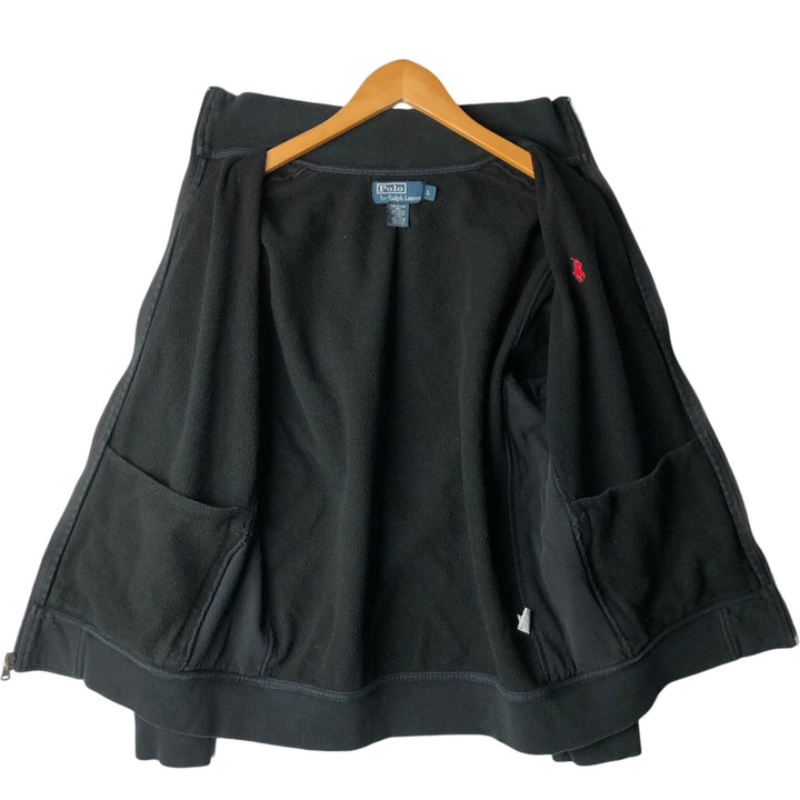 Ralph Lauren POLO by Ralph Lauren full zip sweatshirt, men's size L cotton black type Vintage Second Hand
