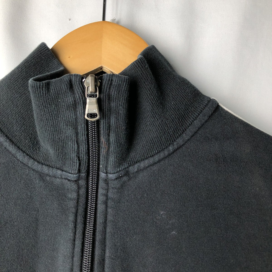 Ralph Lauren POLO by Ralph Lauren full zip sweatshirt, men's size L cotton black type Vintage Second Hand