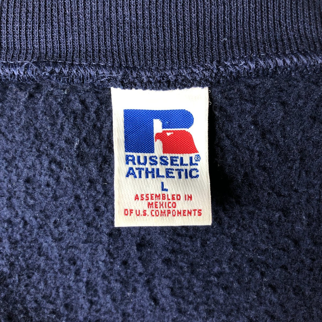 90'S Russell Athletic Full-Zip Sweatshirt, Men's Size L (approx.), Vintage cotton navy blue type Vintage Second Hand