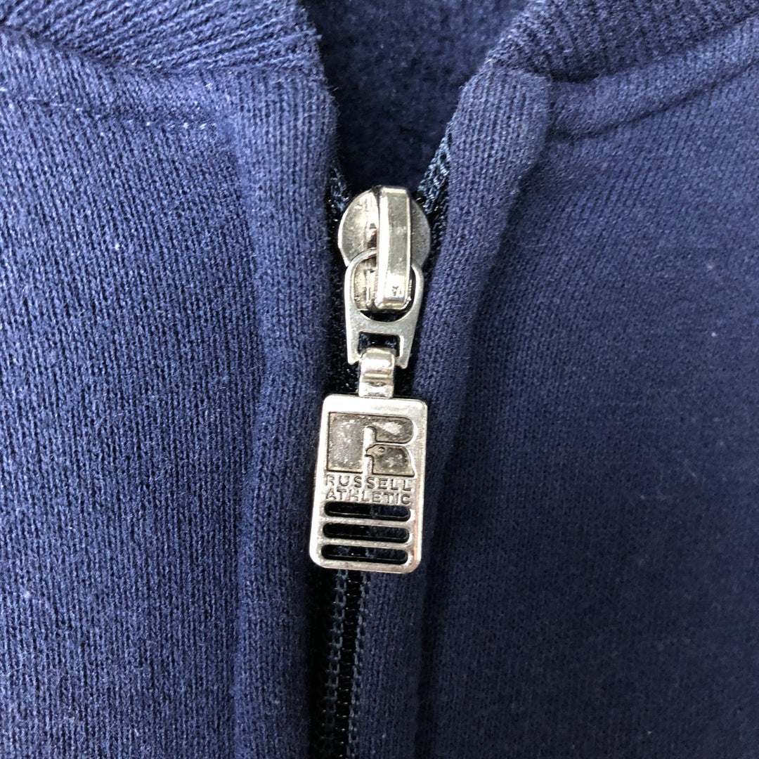 90'S Russell Athletic Full-Zip Sweatshirt, Men's Size L (approx.), Vintage cotton navy blue type Vintage Second Hand