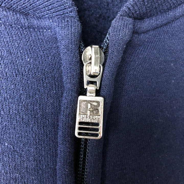 90'S Russell Athletic Full-Zip Sweatshirt, Men's Size L (approx.), Vintage cotton navy blue type Vintage Second Hand