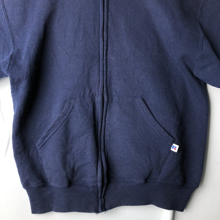 90'S Russell Athletic Full-Zip Sweatshirt, Men's Size L (approx.), Vintage cotton navy blue type Vintage Second Hand