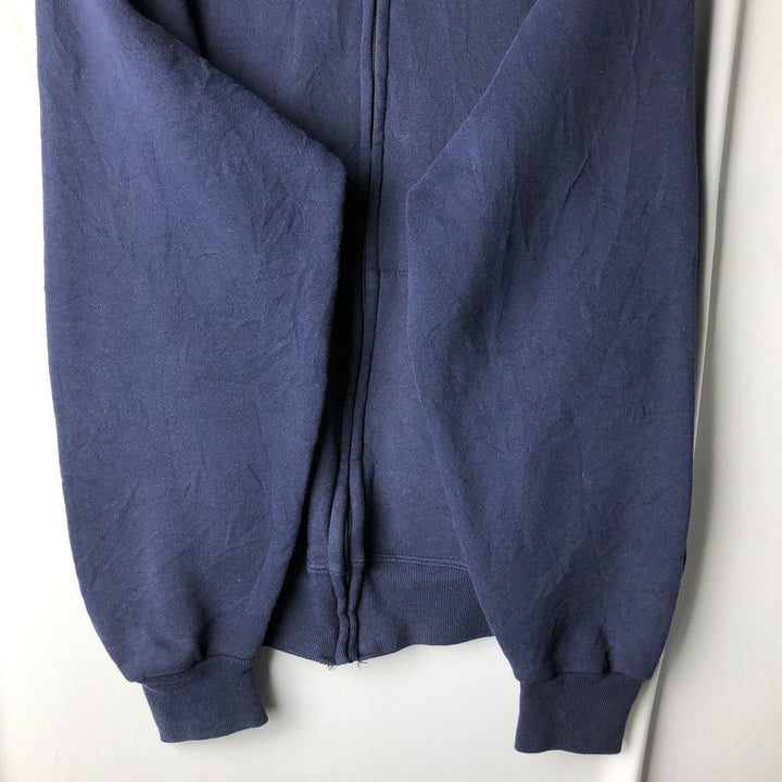 90'S Russell Athletic Full-Zip Sweatshirt, Men's Size L (approx.), Vintage cotton navy blue type Vintage Second Hand