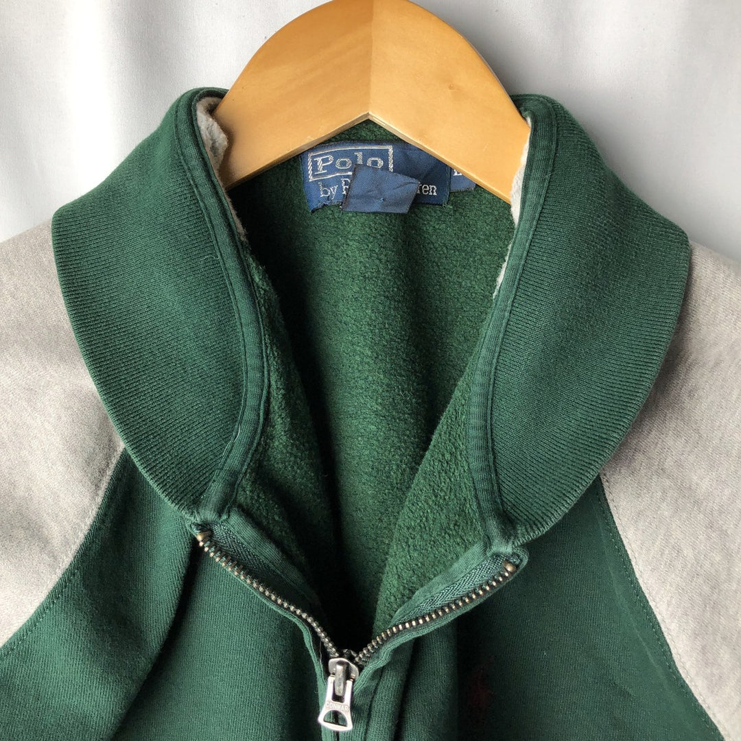 Ralph Lauren POLO by Ralph Lauren full zip sweatshirt, men's size L cotton green type Vintage Second Hand