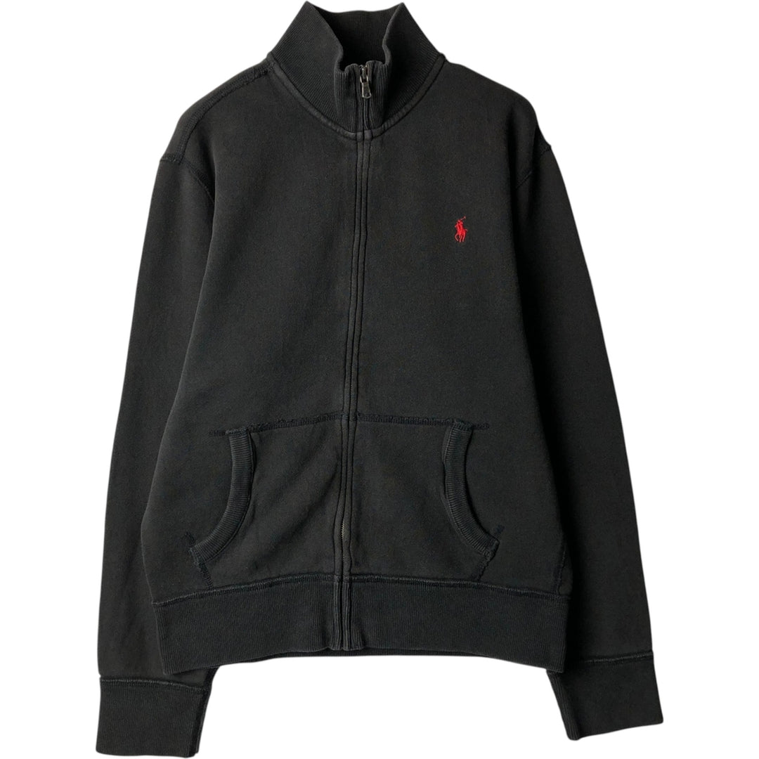 Ralph Lauren POLO by Ralph Lauren full zip sweatshirt, men's size L cotton black type Vintage Second Hand