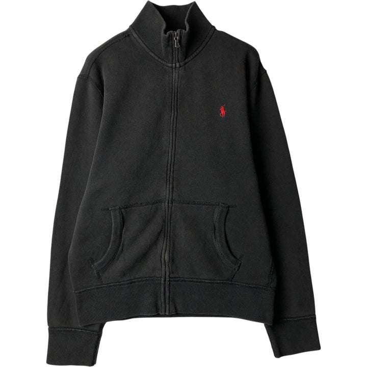 Ralph Lauren POLO by Ralph Lauren full zip sweatshirt, men's size L cotton black type Vintage Second Hand