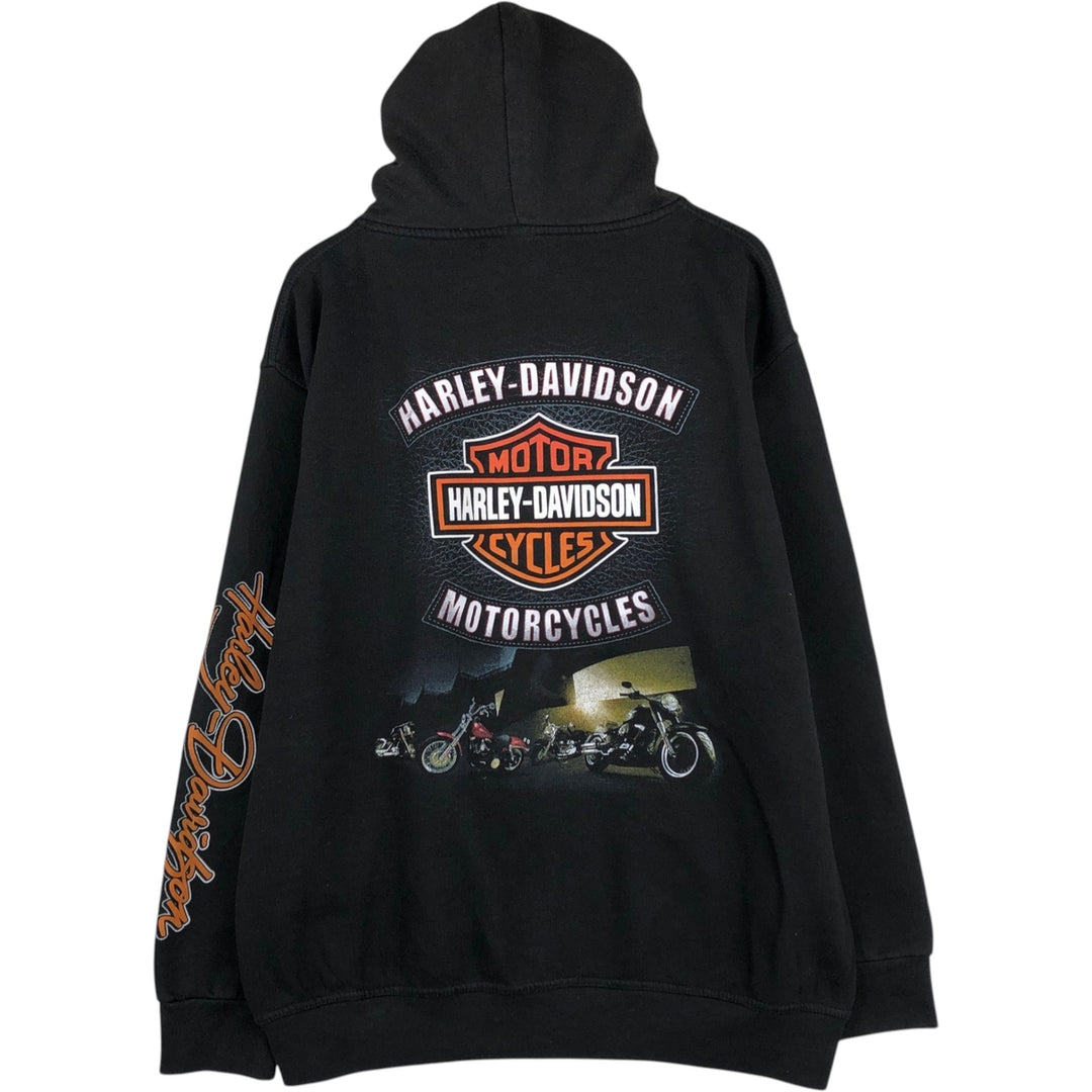 Harley-Davidson Men's Full-Zip Hoodie (XL) unclear black type Vintage Second Hand