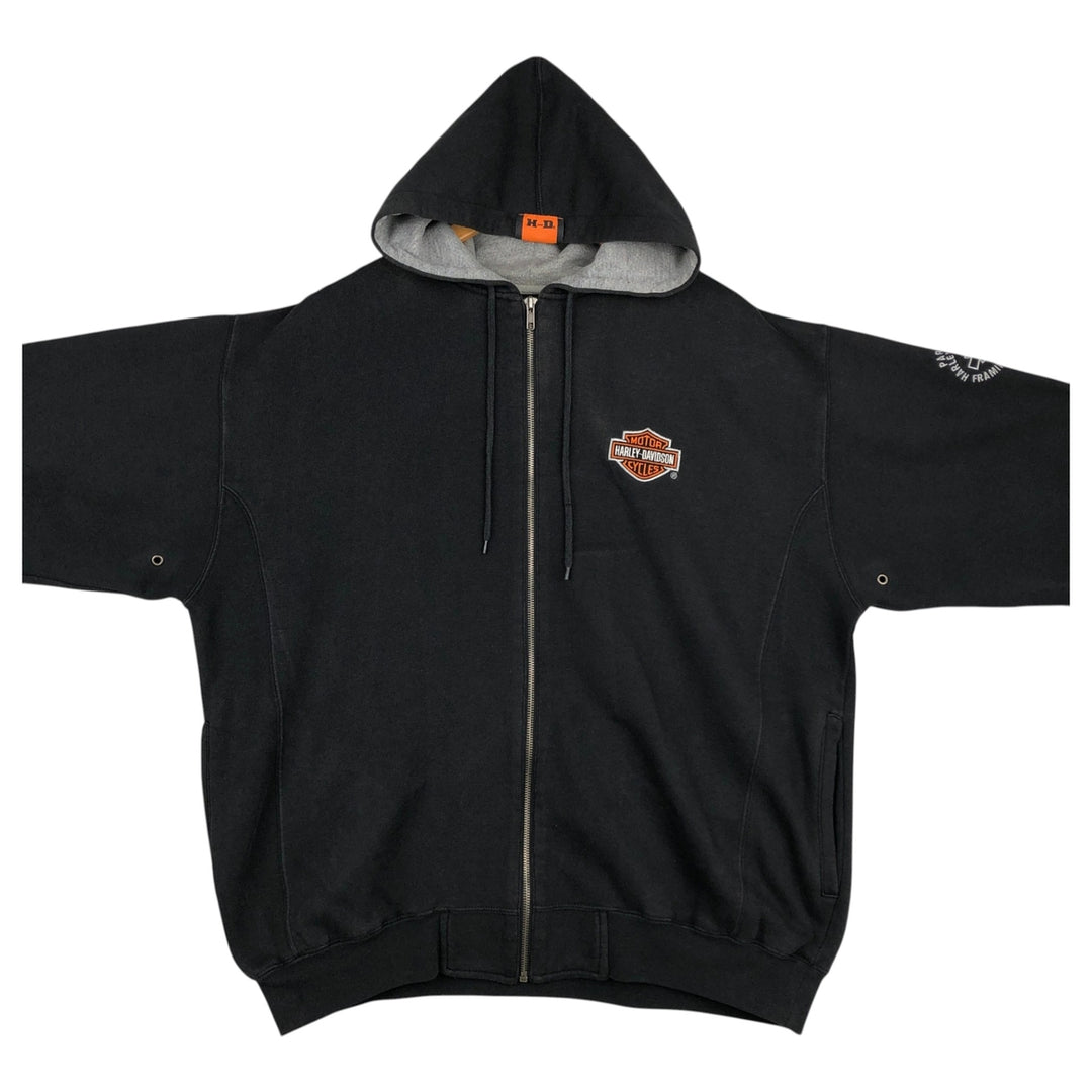 Harley-Davidson Sweat Full Zip Hoodie Men's XXL unclear black type Vintage Second Hand