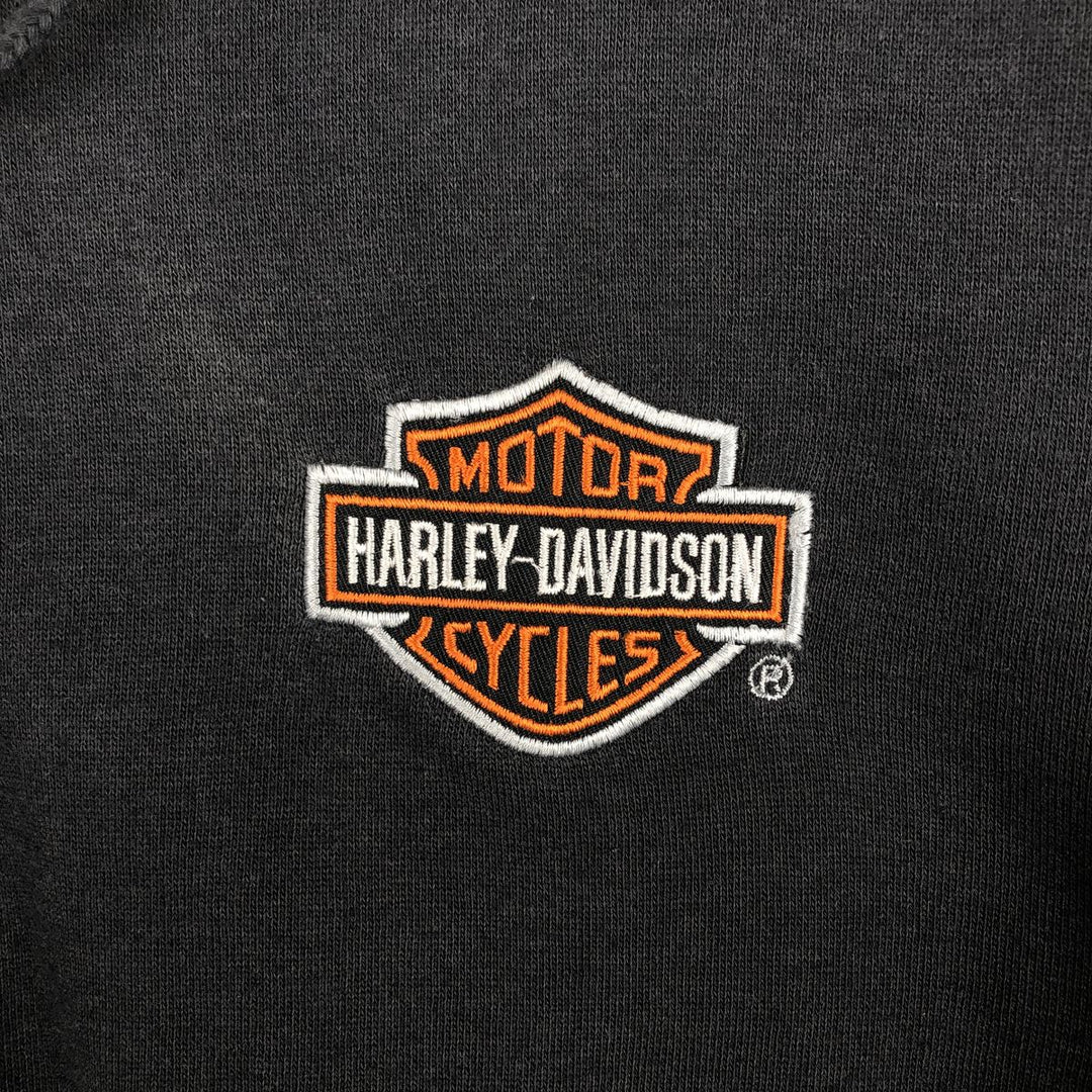 Harley-Davidson Sweat Full Zip Hoodie Men's XXL unclear black type Vintage Second Hand