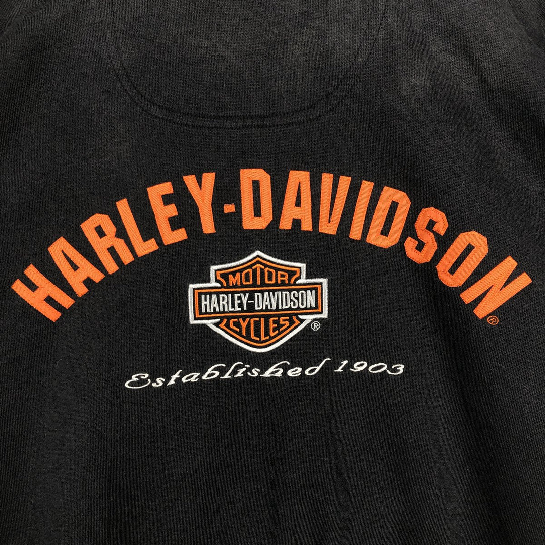 Harley-Davidson Sweat Full Zip Hoodie Men's XXL unclear black type Vintage Second Hand