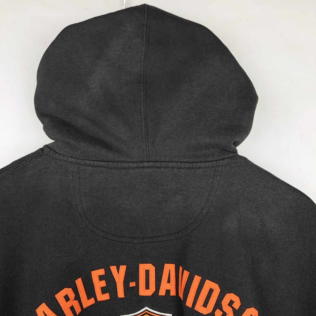 Harley-Davidson Sweat Full Zip Hoodie Men's XXL unclear black type Vintage Second Hand