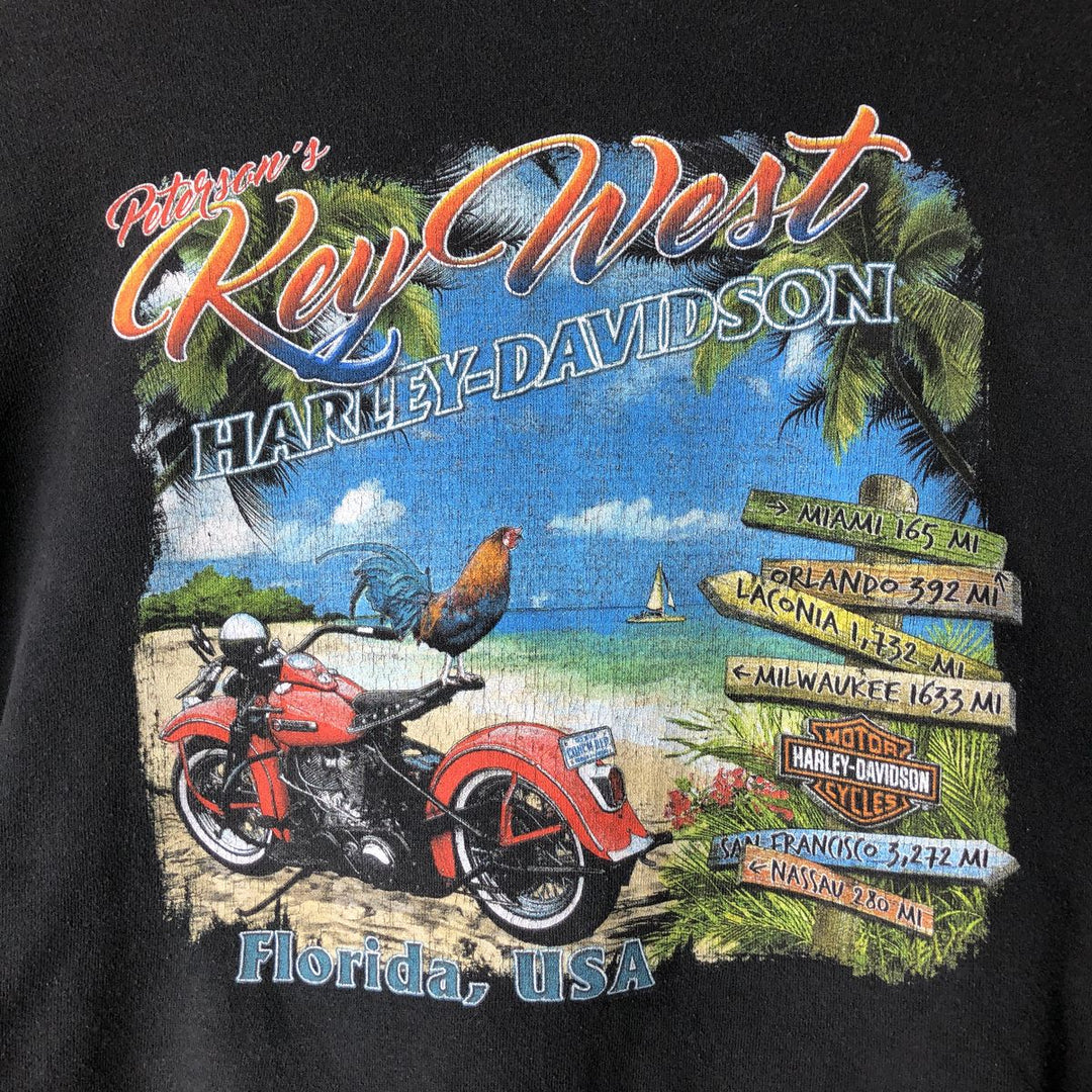 Harley-Davidson Sweat Full Zip Hoodie Men's L size cotton black type Vintage Second Hand