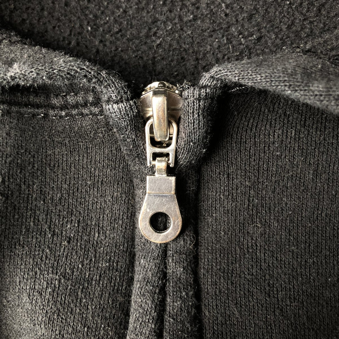 Harley-Davidson Sweat Full Zip Hoodie Men's L size cotton black type Vintage Second Hand