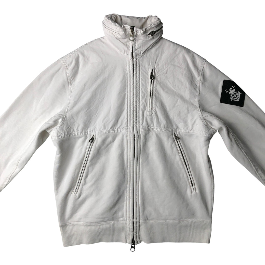 Ralph Lauren POLO by Ralph Lauren full zip sweatshirt, men's size S cotton white type Vintage Second Hand
