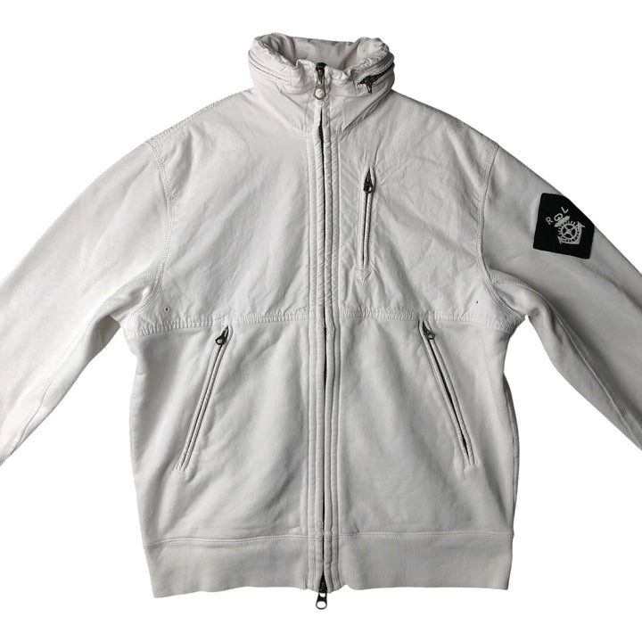Ralph Lauren POLO by Ralph Lauren full zip sweatshirt, men's size S cotton white type Vintage Second Hand