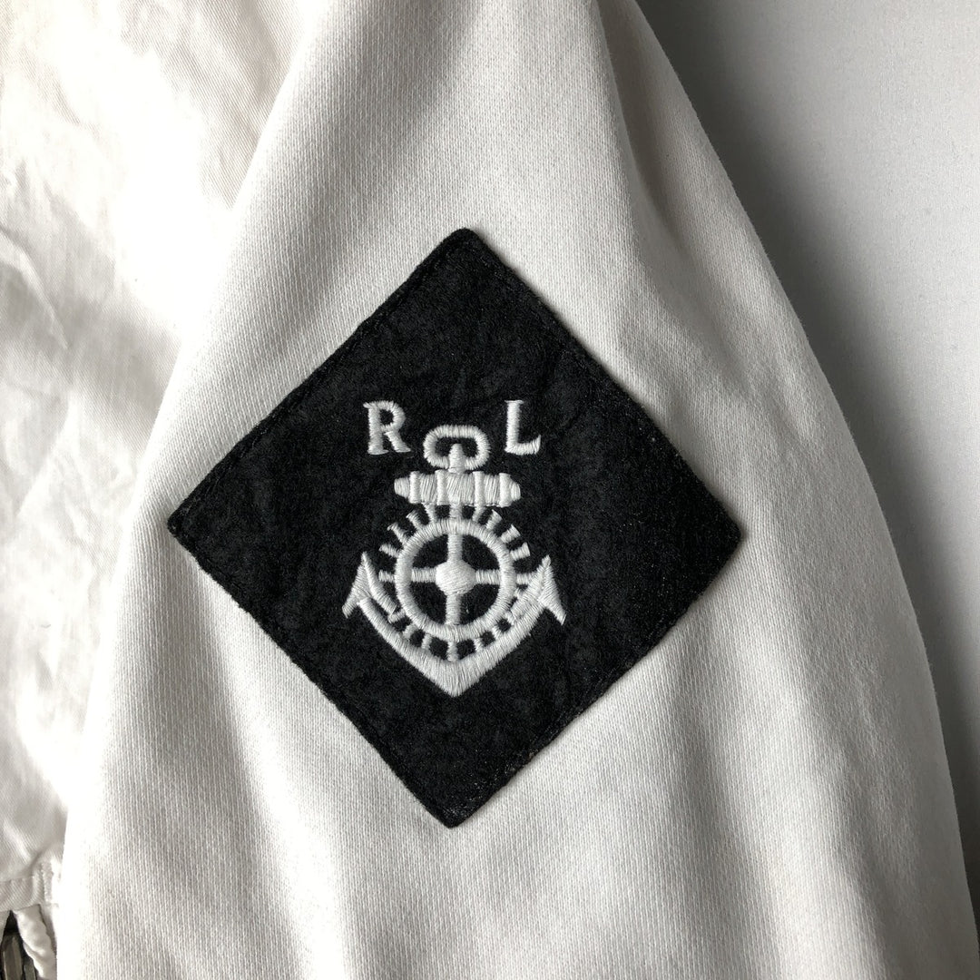 Ralph Lauren POLO by Ralph Lauren full zip sweatshirt, men's size S cotton white type Vintage Second Hand