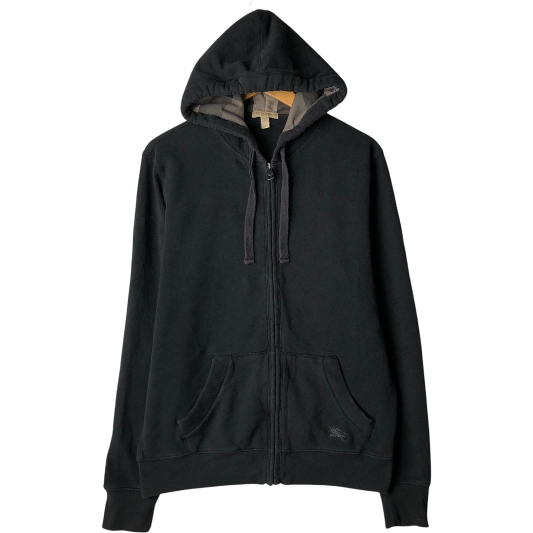 Burberry's BRIT Sweat Full-Zip Hoodie, Men's Size L (approx.) cotton black type Vintage Second Hand