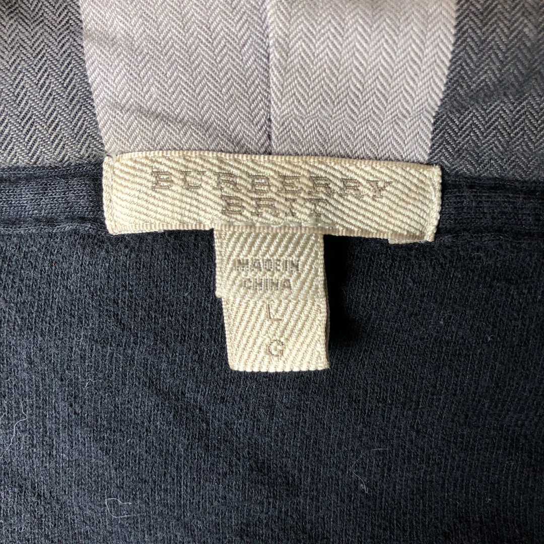 Burberry's BRIT Sweat Full-Zip Hoodie, Men's Size L (approx.) cotton black type Vintage Second Hand