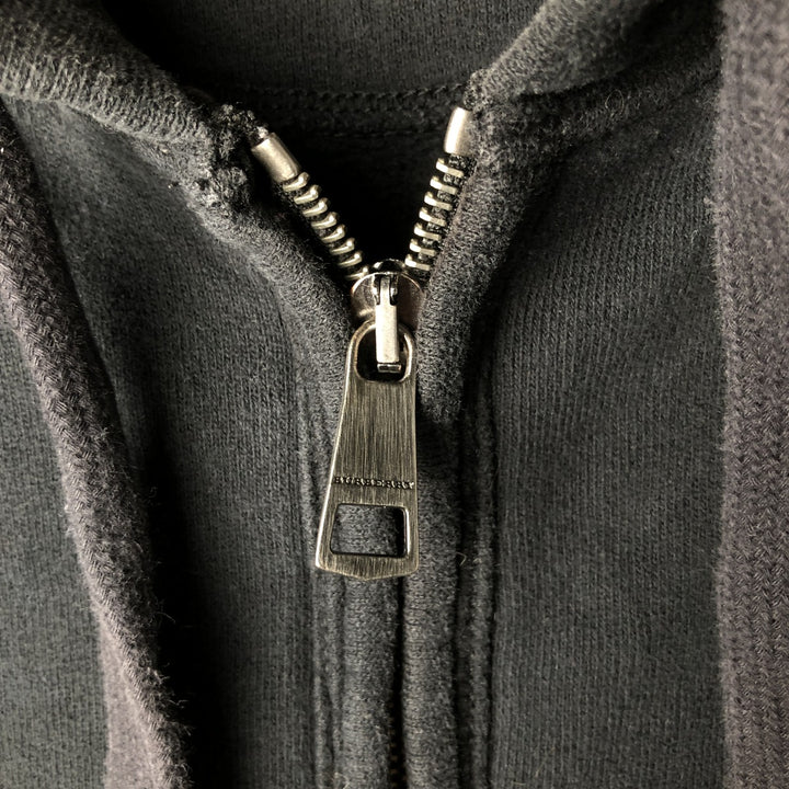 Burberry's BRIT Sweat Full-Zip Hoodie, Men's Size L (approx.) cotton black type Vintage Second Hand