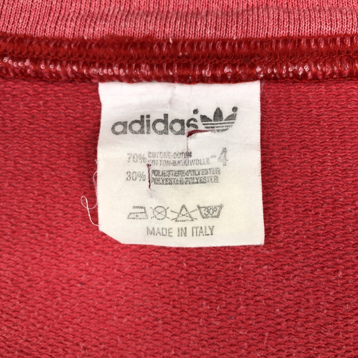 80s-90'S Adidas full-zip sweatshirt, Italian made, men's size L equivalent, vintage. cotton pink type Vintage Second Hand
