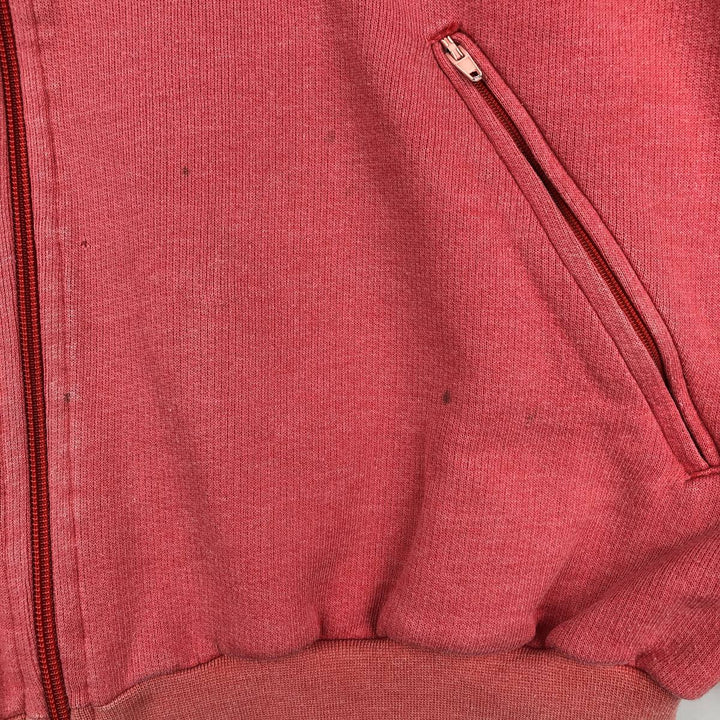 80s-90'S Adidas full-zip sweatshirt, Italian made, men's size L equivalent, vintage. cotton pink type Vintage Second Hand