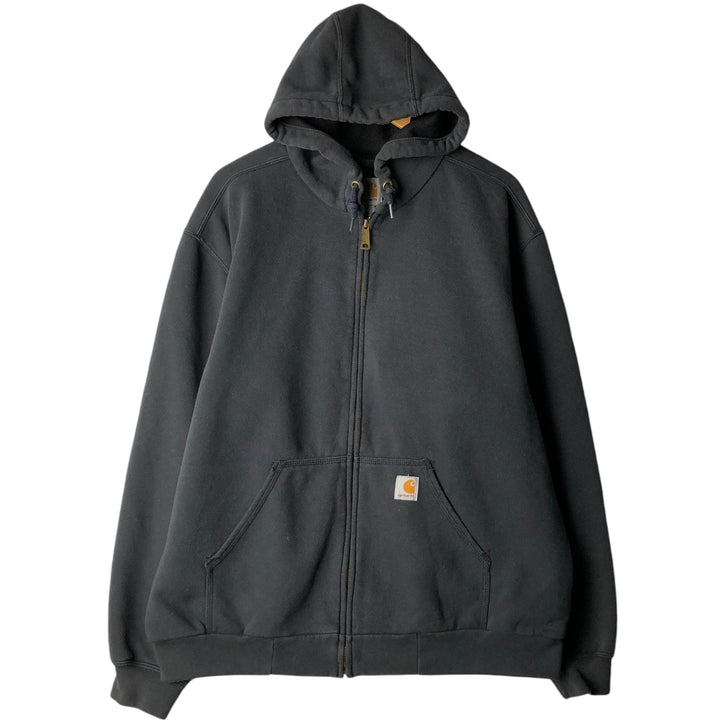 Carhartt Sweat Full Zip Hoodie Men's L size cotton gray type Vintage Second Hand