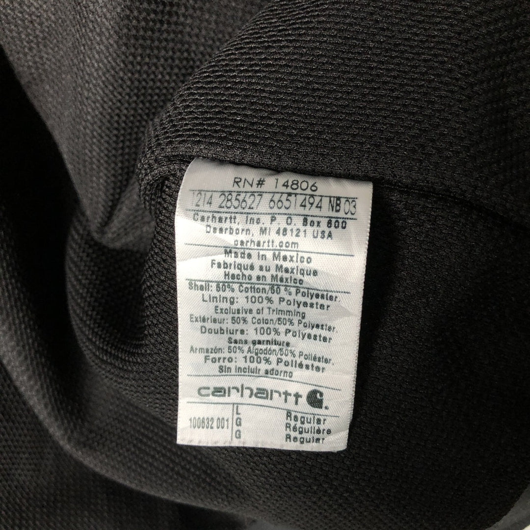 Carhartt Sweat Full Zip Hoodie Men's L size cotton gray type Vintage Second Hand