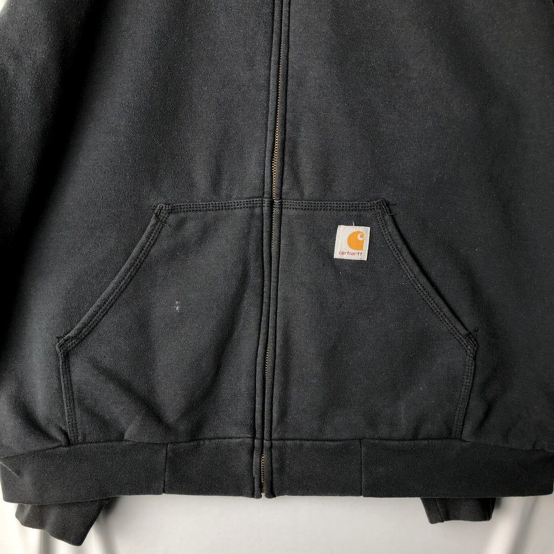 Carhartt Sweat Full Zip Hoodie Men's L size cotton gray type Vintage Second Hand