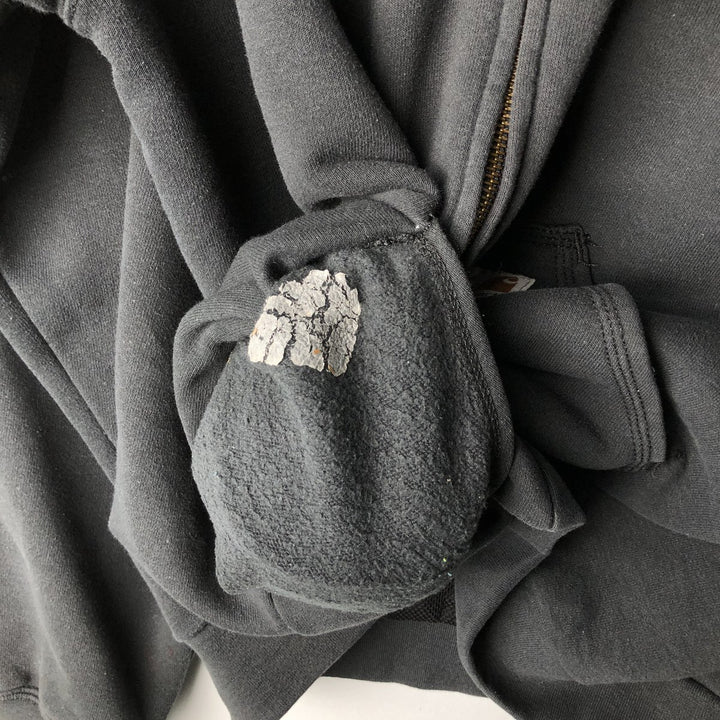 Carhartt Sweat Full Zip Hoodie Men's L size cotton gray type Vintage Second Hand