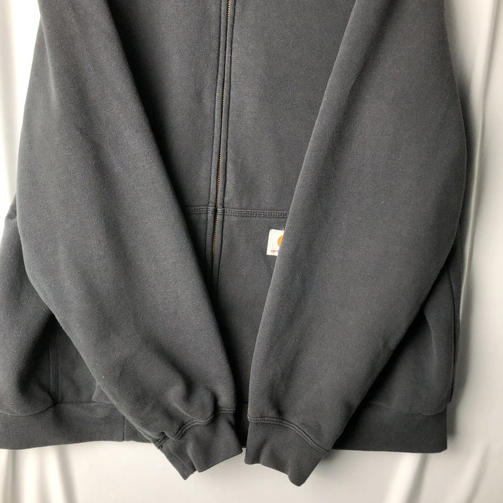 Carhartt Sweat Full Zip Hoodie Men's L size cotton gray type Vintage Second Hand