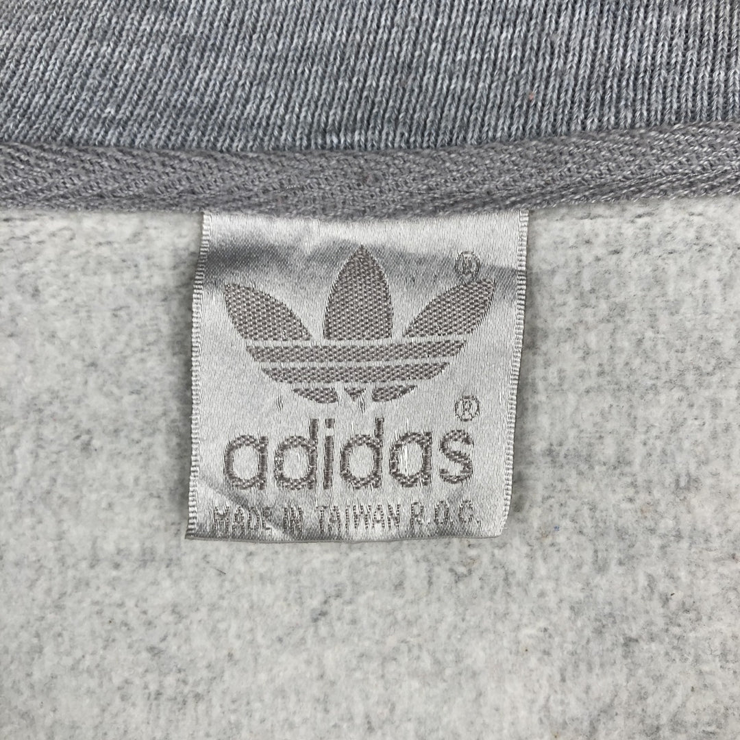 80'S Adidas Trefoil Logo Full-Zip Sweatshirt, Men's Size L (approx.), Vintage unclear gray type Vintage Second Hand