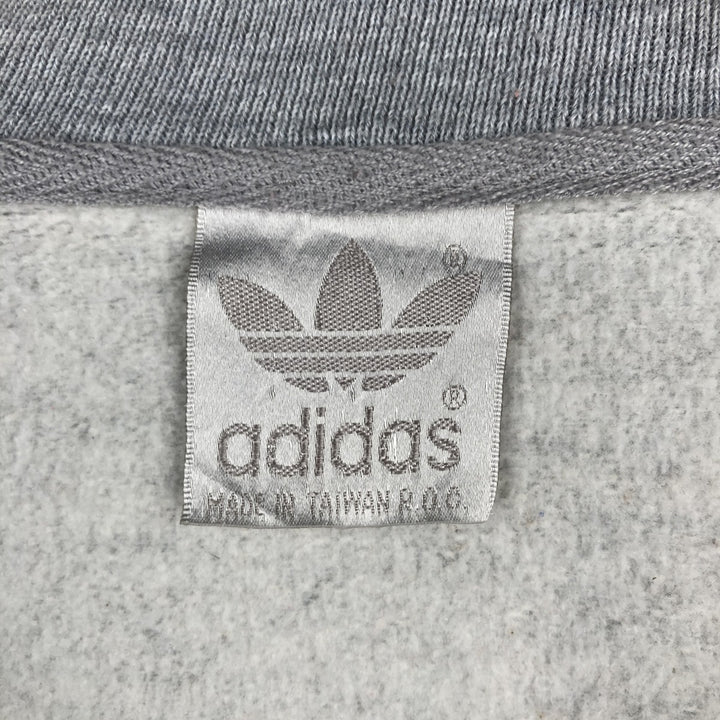 80'S Adidas Trefoil Logo Full-Zip Sweatshirt, Men's Size L (approx.), Vintage unclear gray type Vintage Second Hand