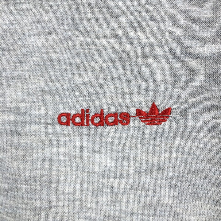 80'S Adidas Trefoil Logo Full-Zip Sweatshirt, Men's Size L (approx.), Vintage unclear gray type Vintage Second Hand