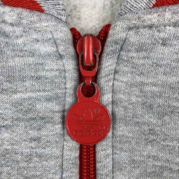 80'S Adidas Trefoil Logo Full-Zip Sweatshirt, Men's Size L (approx.), Vintage unclear gray type Vintage Second Hand
