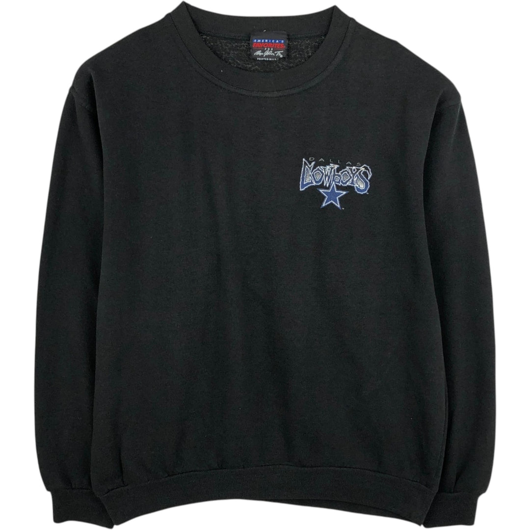 NFL Dallas Cowboys sweatshirt, men's size L (approx.) polyester black type Vintage Second Hand